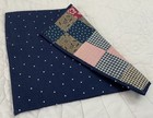Vintage Antique Patchwork Large Table Topper  Four Patch  Squares  Early Checks