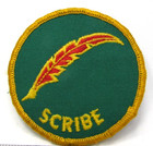 Vintage Scribe Patch Feather Quill Pen Boy Scouts Of America Position Bsa