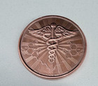 1 Oz Copper Round  999 Marijuana Leaf In Capsule  free Shipping  See Description