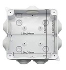 Djc Supply Pvc Waterproof Junction Conduit Box With 3 4    1  Conduit Holes