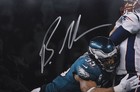 Brandon Graham Signed Framed 16x20 Sb Strip Sack Spotlight Photo Jsa