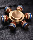 Brass Fidget 6 Point Hand Spinner Finger Gyro Toy Edc Focus Stress Reliever Diy
