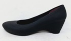 Crocs Womens Lina Wedge Heels Black Slip-on Closed Toe Shoes Sz 9