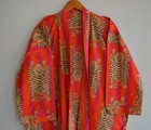 Indian Cotton Robe Long Kimono Sleepwear Multi Floral Printed Night Kimono Robe