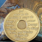 Alcoholics Anonymous Aa 22 Year Bronze Medallion Coin Chip Token Sobriety Sober
