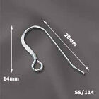 100pc-sterling Silver Earring Hooks wholesale Earring Wires coil Ear Hooks Ss114