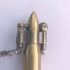 Bullet Shaped Refillable Butane Lighter Brass Tone New