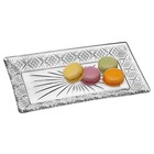 Godinger Dublin Rectangular Crystal Tray  12 Inch X 6 5 12  X 6  X 1   Clear 