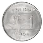 India 1 Rupee  2004-2006  Km  322  Xf-extremely Fine