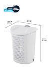 Sterilite Ultra Wheeled Laundry Hamper 12278003 White Titanium Rolling Clothes B