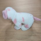 2004 Ty Pluffies Dog Pink Plush Doll Lovesy White Puppy Pink Spots