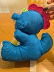 Fisher Price Puffalump Baby Dinosaur Dino Rattle Plush Nylon 8  Vintage 