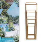 Gold Metal Flower Stand Rectangular Rack For Wedding Table Centerpieces Decor   