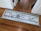 Vintage Ny Nyc Subway Roll Sign Map M Coney Island Beach Metropolitan Brooklyn