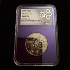 1994 P 50c Wold Cup Rare Trader Bea Ngc Purple Core Sample Slab