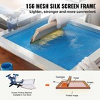 Screen Printing Kit Silk Screen Printing Frame 10x14inch 156 Count Mesh 6pcs