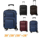 20 28 20 28in Softside Upright Luggage Set Lightweight Suitcase Spinner Wheels