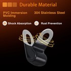 10 Pcs Brake Line Retainer Rubber Coated Insulated Cable Clamps For 3 16  Line