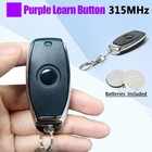 For Chamberlain Key Chain Remote Garage Door Opener Purple Learn Button 315mhz