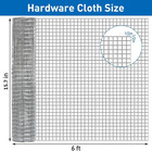 Hardware Cloth chicken Wire Fence 1 2 Inch 15 7in X 6ft Galvanized Welded Cage W