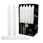 White Dinner Table Candles 7 Inch Tall Dripless Smokeless Unscented For