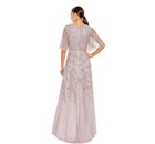 Mac   duggal 93681 Lilac Sequined Kimono Sleeve High Formal Maxi Gown   Size   14