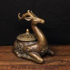 6 6                      Marked Old Chinese Dynasty Feng Shui Deer Statue Sandalwood Burner