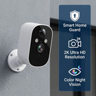 2pack Wireless Security Camera 1080p Wifi Solar Battery Camera Home Security