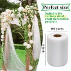 White Tulle Fabric Roll Wedding Party Decoration Craft Ribbon 6in X 100yd