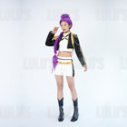 K-pop Demon Hunters Cosplay Costume Black And Gold Rumi Zoey And Mira With Wigs