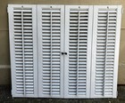 29 1 2  Tall X 34 1 4  Wide Wood Interior Louver Plantation Window Shutters Vtg