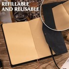 Vintage Journal Notebook For Men Women Blank Paper- Leather Bound Journal Black