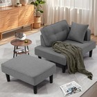 Corner Couch Small Sectional Sofa Recliner Chair With Support Pillow Apartment    