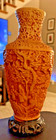 Antique Asian Vase Very Ornate Carvings Very Eclectic 11    High 5   wide Beautiful