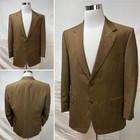 Canali Men   s Eu 54   Us 44 Brown Super 120s Wool Two Button Blazer Jacket Saks