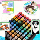 80 Colors Art Markers Pens  Dual Tips Alcohol Markers Permanent Sketch Markers