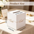 Wedding Card Box 9x9x10 Inches White Card Holder For Party