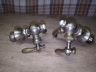 Pair Antique Brass Nickel Plate Victorian Sink Faucet Set Project True Vintage 