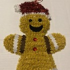 Christmas Wall home Decor 13   x 9    Tinsel Gingerbread Man Fun New