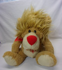 Dan Dee Plush Brown Lion 21  With Embroidered Heart Huggable Valentine s Day