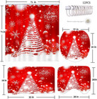Christmas Bathroom Sets  Shower Curtain Sets 4 Pcs  Xmas Bathroom Decor Sets  Me