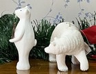 2 Polar Bear Figures One Midwest Hanging Christmas Tree Ornament   One Figurine
