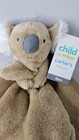 Carter   s Child Of Mine Koala Bear Baby Lovey Security Blanket Tan Satin New  
