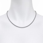 3mm Navajo Pearls Necklace   925 Sterling Silver Small Tiny Bead Jewelry