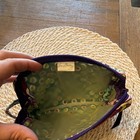 Vera Bradley Fabric Quilted Zipper Makeup Bag Purple Green Pink Multicolor