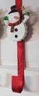 New Glittery Christmas Wreath Display Over Door Hanger Hook Jolly Snowman 17 