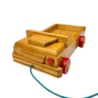 Vintage Wood Pull Toy Truck Handmade Rustic Wooden Flatbed Pickup Nursery Decor