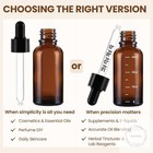 63 Pcs 1oz Amber Glass Dropper Bottles With Measurement  30ml Leakproof Tincture