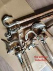 Lot Of 10 Pcs Antique Brass Walking Stick Cane Different Handle Wooden Gift Deco