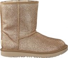 Ugg Classic Short Ii Glitter Gold Kids Youth Boots Size Us 4  Uk 3